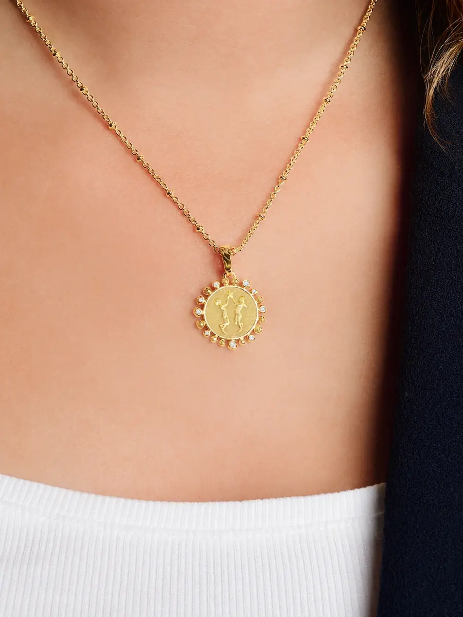 Anabel Aram Women's Zodiac 18K-Gold-Plated & Cubic Zirconia Pendant Necklace | Thumbnail 2