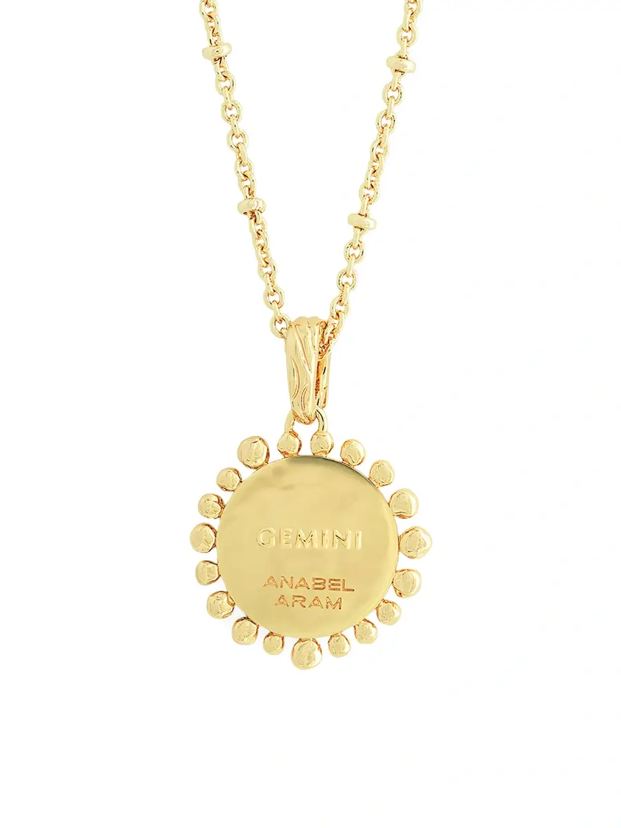 Anabel Aram Women's Zodiac 18K-Gold-Plated & Cubic Zirconia Pendant Necklace | Thumbnail 3