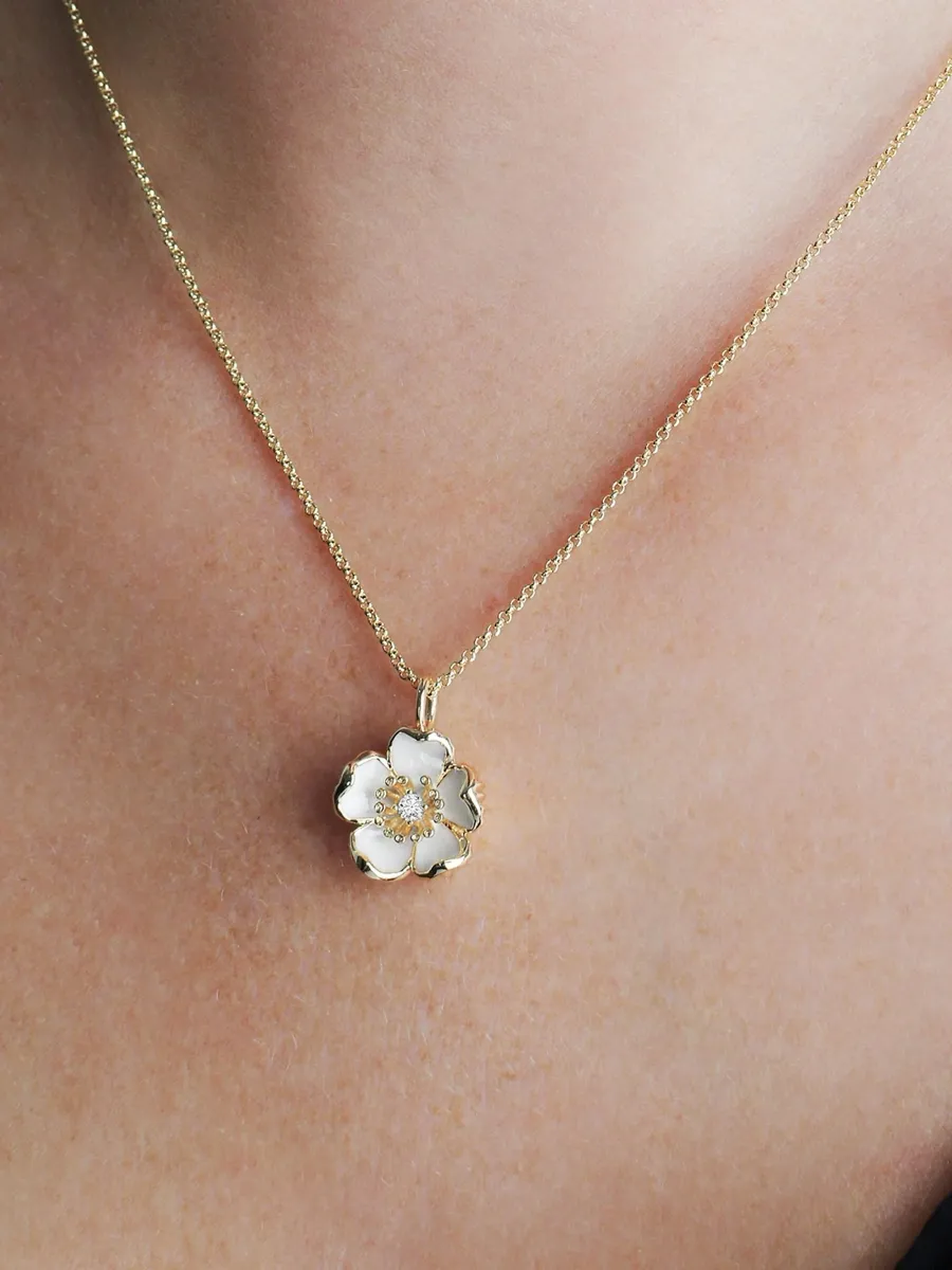 Anabel Aram Women's Wildflowers 18K-Gold-Plated, Cubic Zirconia & Enamel Pendant Necklace | Thumbnail 2 Anabel Aram Women's Wildflowers 18K-Gold-Plated, Cubic Zirconia & Enamel Pendant Necklace | Thumbnail 2
