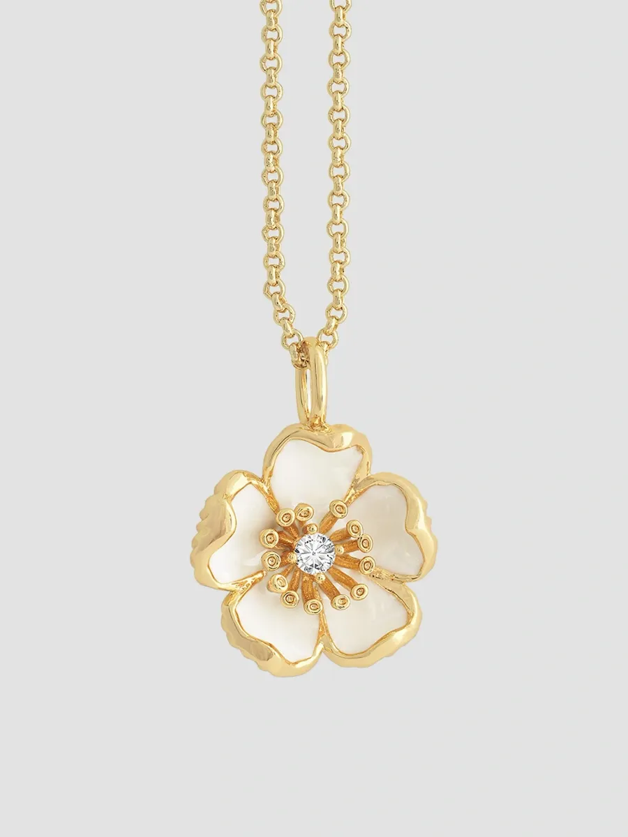 Anabel Aram Women's Wildflowers 18K-Gold-Plated, Cubic Zirconia & Enamel Pendant Necklace | Thumbnail 3 Anabel Aram Women's Wildflowers 18K-Gold-Plated, Cubic Zirconia & Enamel Pendant Necklace | Thumbnail 3