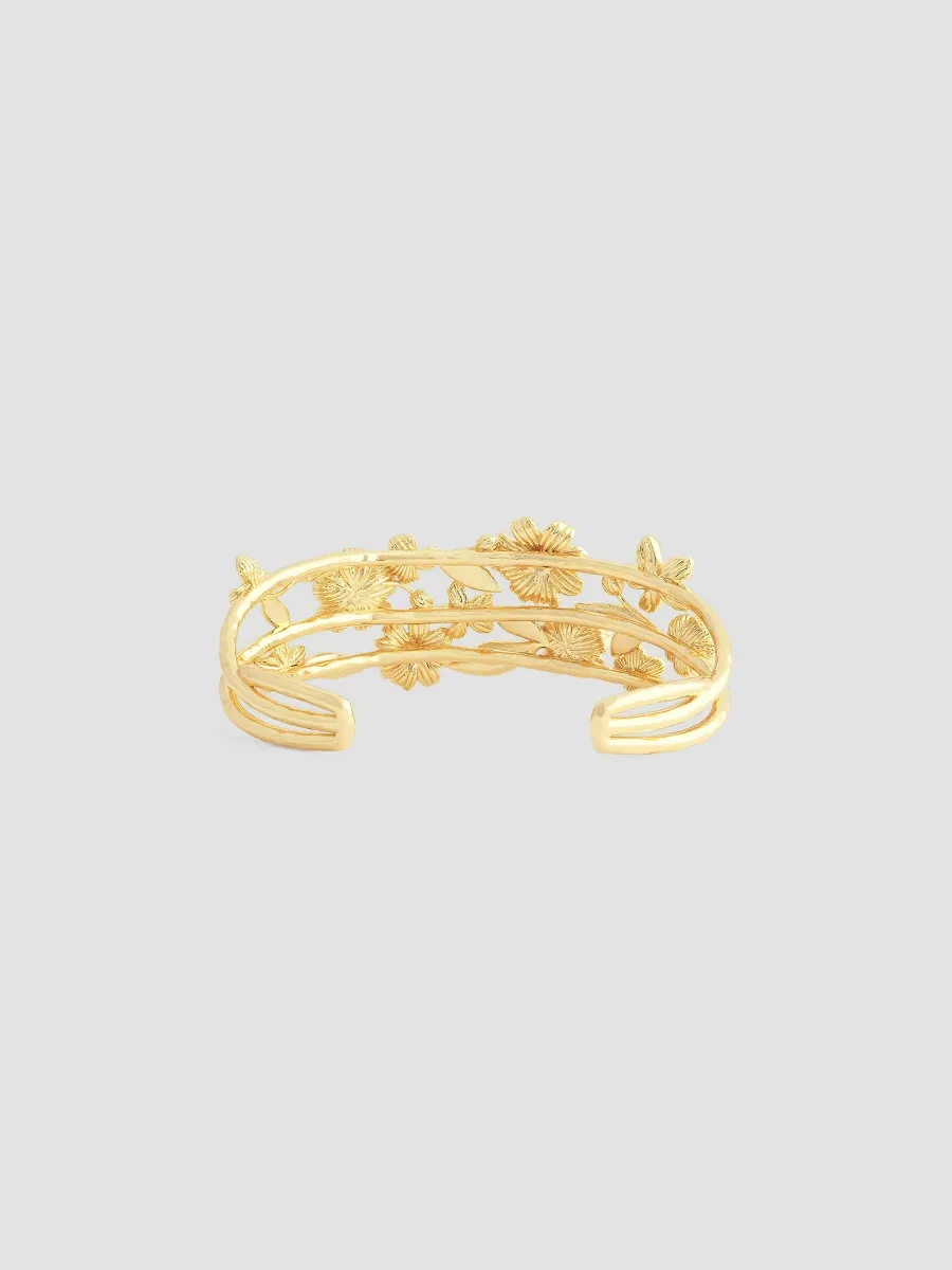 Anabel Aram Women's Wildflowers 18K-Gold-Plated & Enamel Cuff - Gold | Thumbnail 3