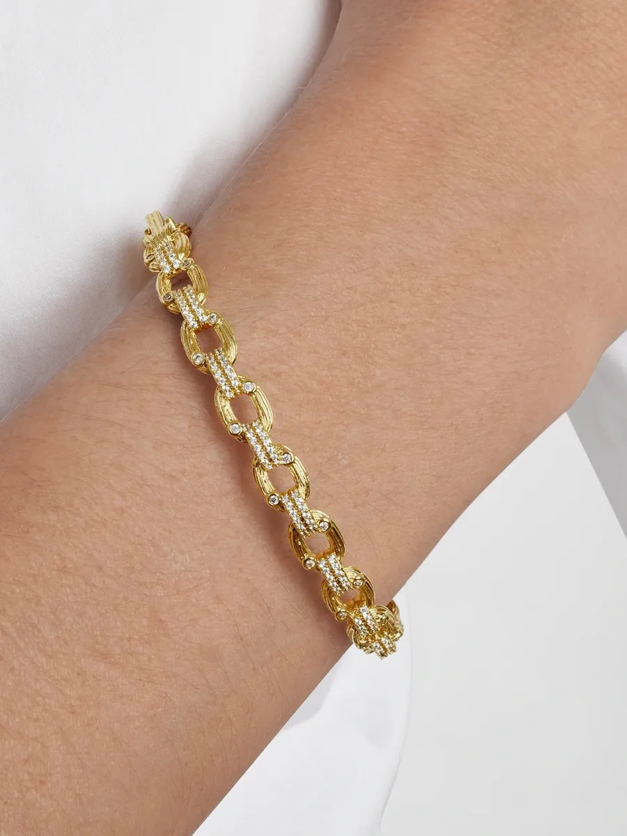 Anabel Aram Women's Enchanted Forest 18K-Gold-Plated & Cubic Zirconia Chain Bracelet | Thumbnail 2