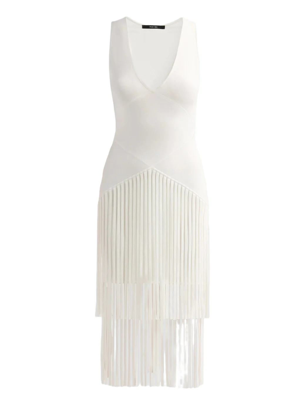 Women's Patricia Fringed V-Neck Midi Dress