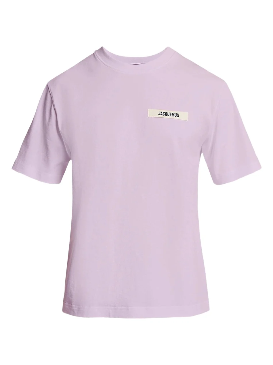 Jacquemus Men's Grosgrain Logo Cotton T-Shirt