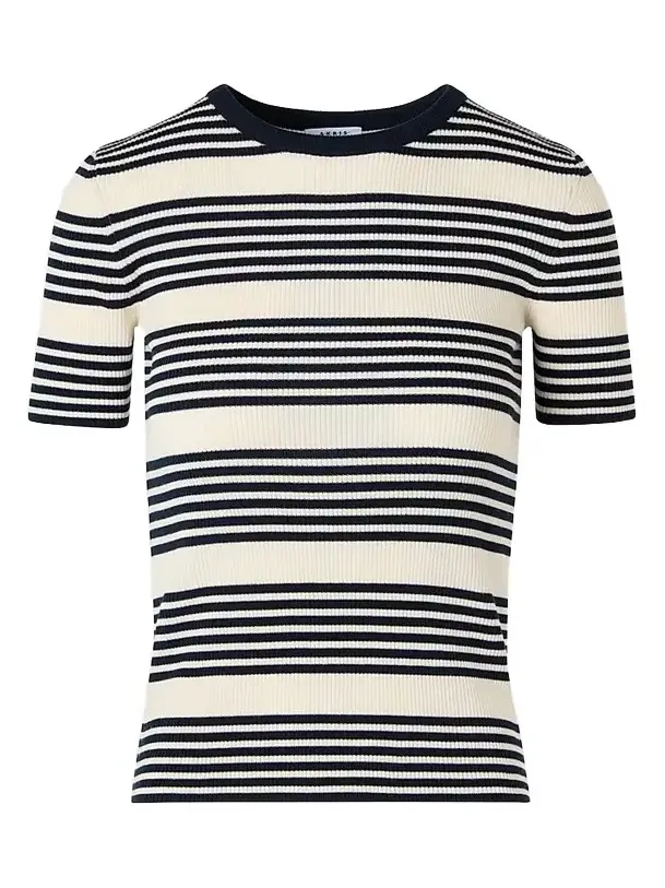 Women's Rib-Knit Wool T-Shirt