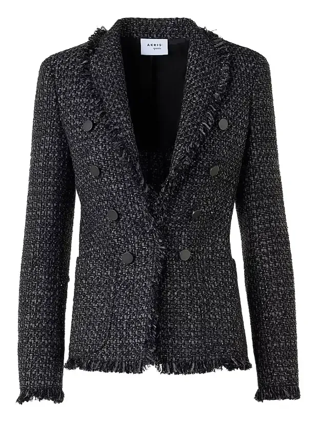 Women's Tweed Double-Breasted Blazer Women's Tweed Double-Breasted Blazer