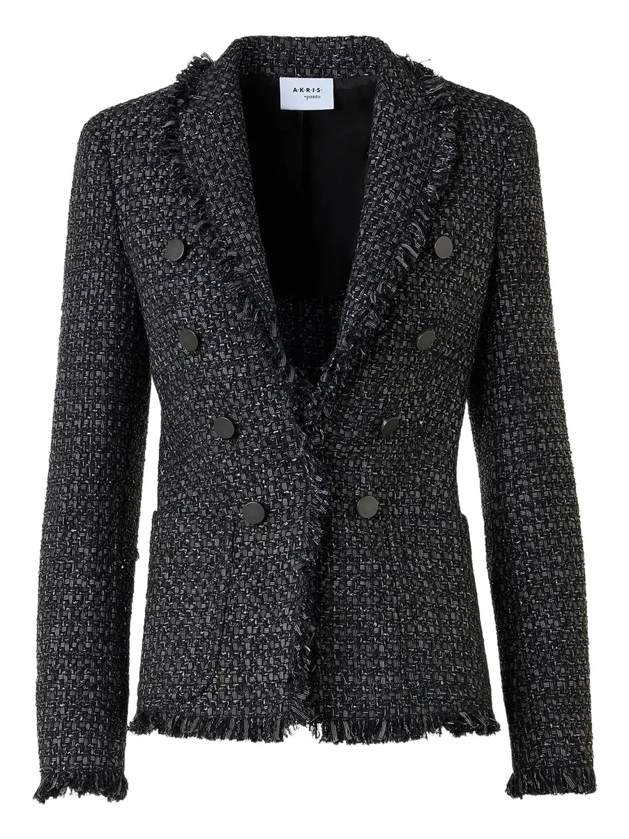 Women's Tweed Double-Breasted Blazer Women's Tweed Double-Breasted Blazer