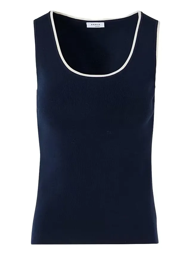 Women's Stretch-Wool Rib-Knit Tank