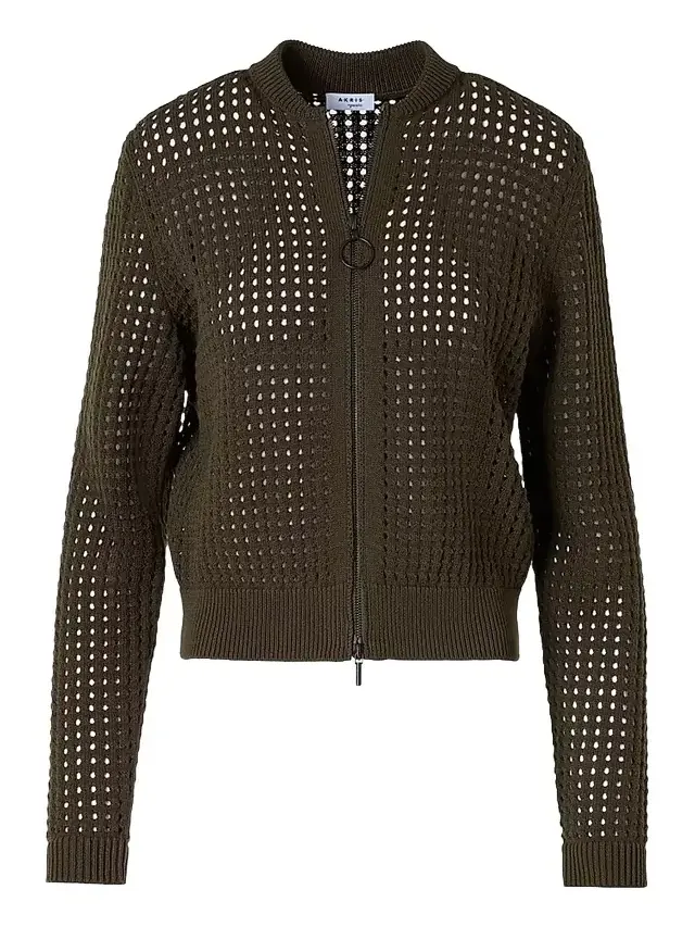 Women's Net Cotton Bomber Cardigan Women's Net Cotton Bomber Cardigan