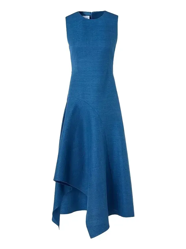 Women's Silk Handkerchief-Hem A-Line Dress Women's Silk Handkerchief-Hem A-Line Dress