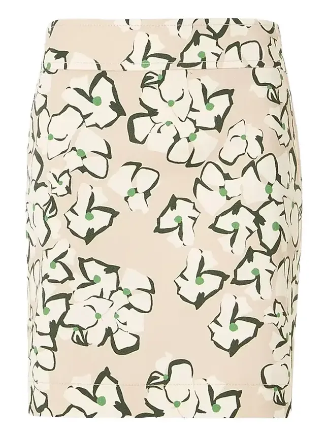 Women's Papercut Floral Denim Mini Skirt