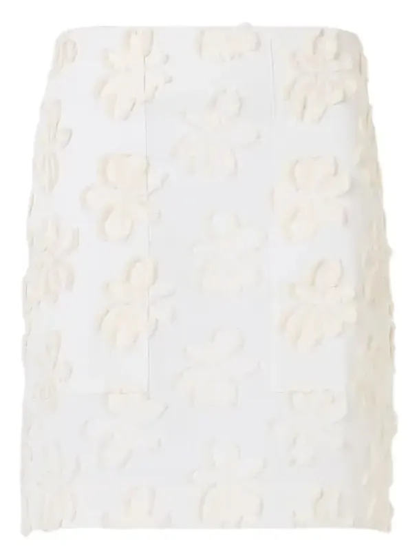 Women's Floral Appliqué Poplin Miniskirt Women's Floral Appliqué Poplin Miniskirt