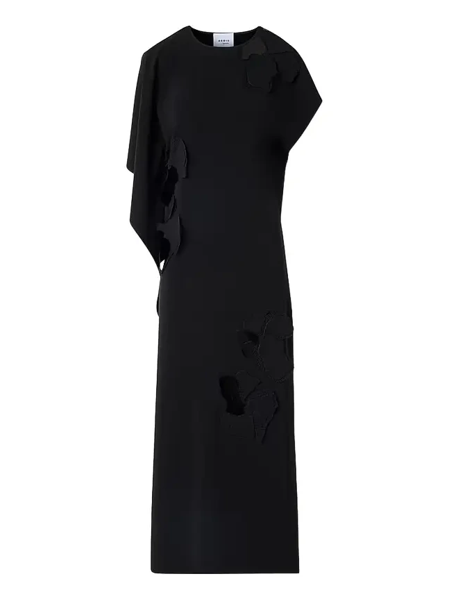 Women's Lasercut Crêpe Appliqué Midi Dress Women's Lasercut Crêpe Appliqué Midi Dress