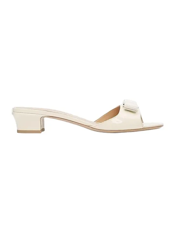 Women's Vanilla Patent Leather Mules Women's Vanilla Patent Leather Mules