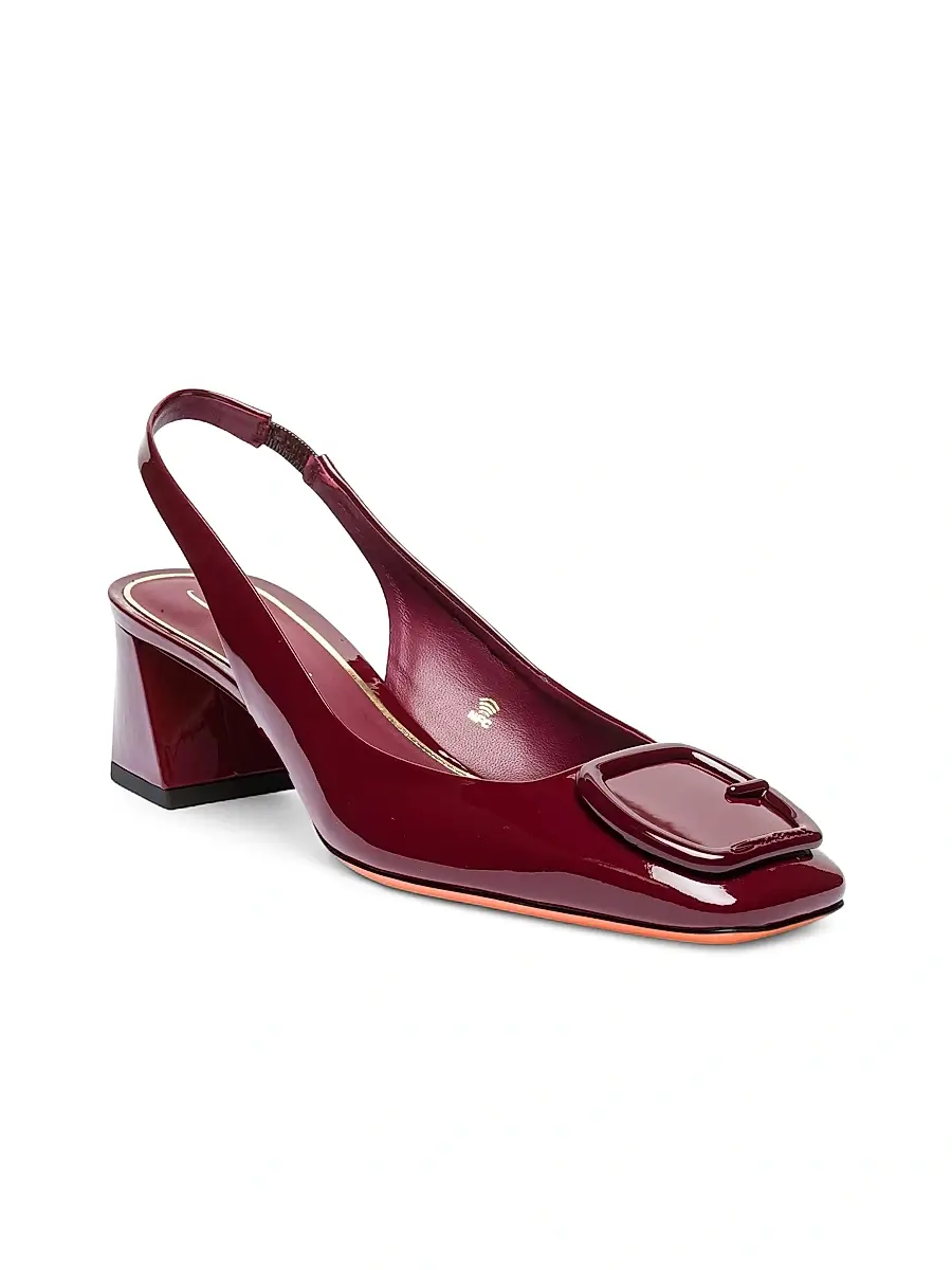 Santoni Women's 50MM Patent Leather Block-Heel Pumps | Thumbnail 2 Santoni Women's 50MM Patent Leather Block-Heel Pumps | Thumbnail 2
