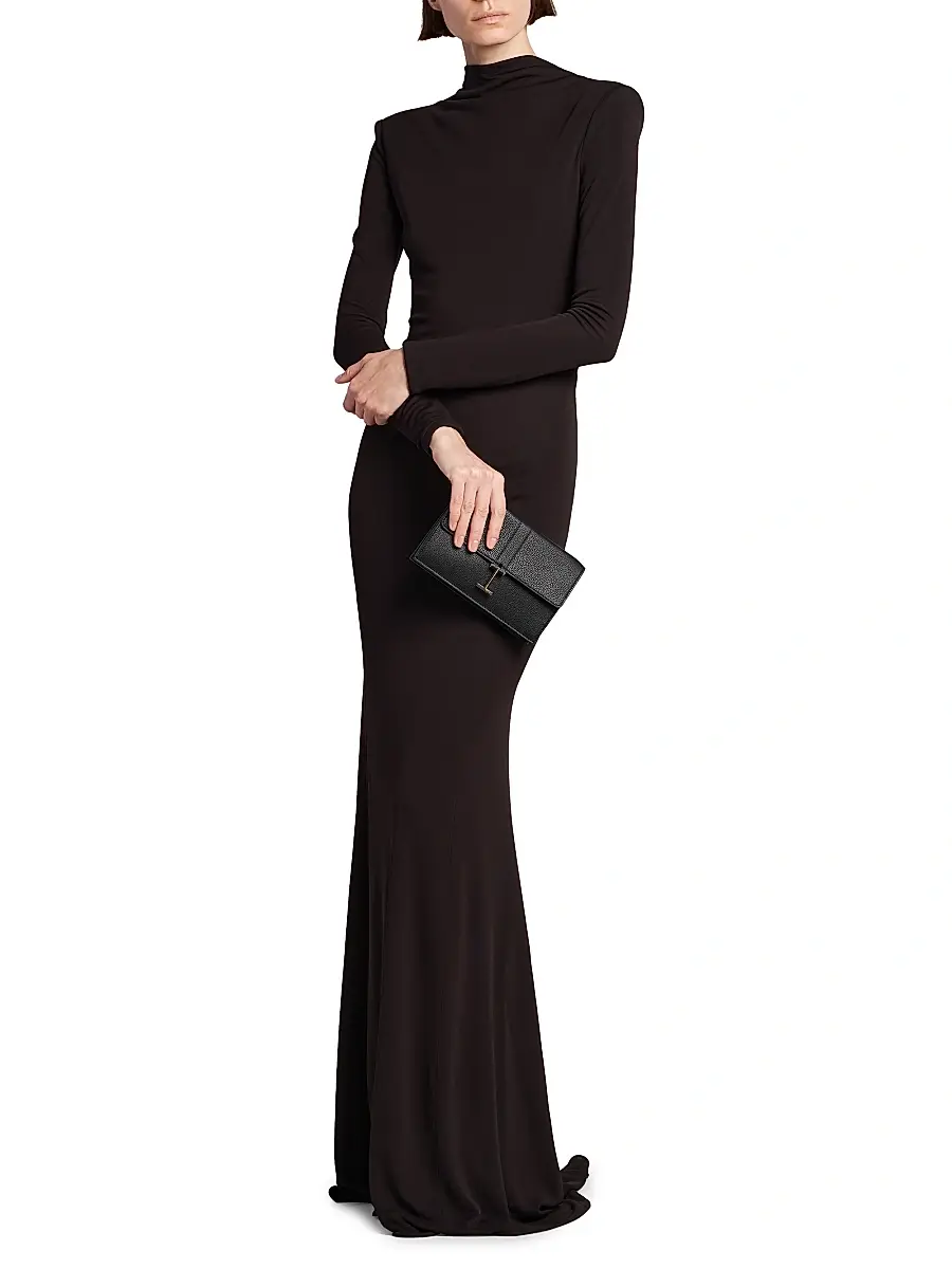 Tom Ford Women's Crepe Jersey Cut-Out Back Gown | Thumbnail 2