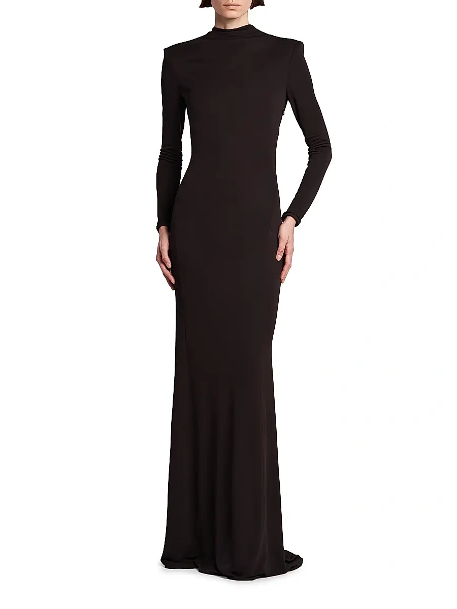 Tom Ford Women's Crepe Jersey Cut-Out Back Gown | Thumbnail 3
