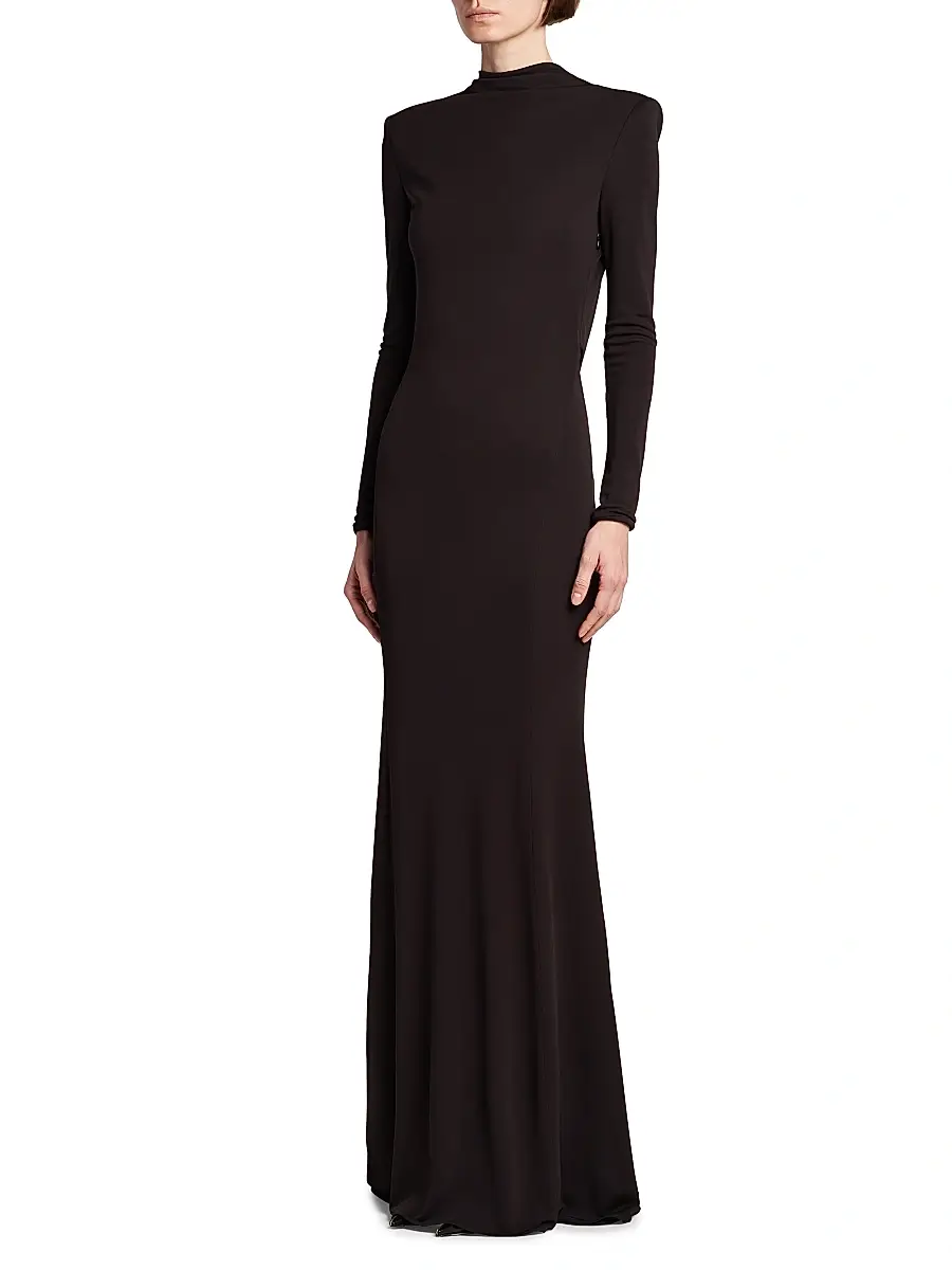 Tom Ford Women's Crepe Jersey Cut-Out Back Gown | Thumbnail 4