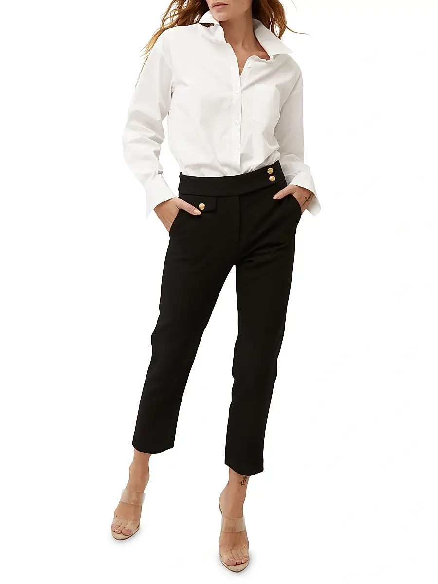 Veronica Beard Women's Renzo Straight-Leg Ankle-Crop Pants | Thumbnail 2 Veronica Beard Women's Renzo Straight-Leg Ankle-Crop Pants | Thumbnail 2