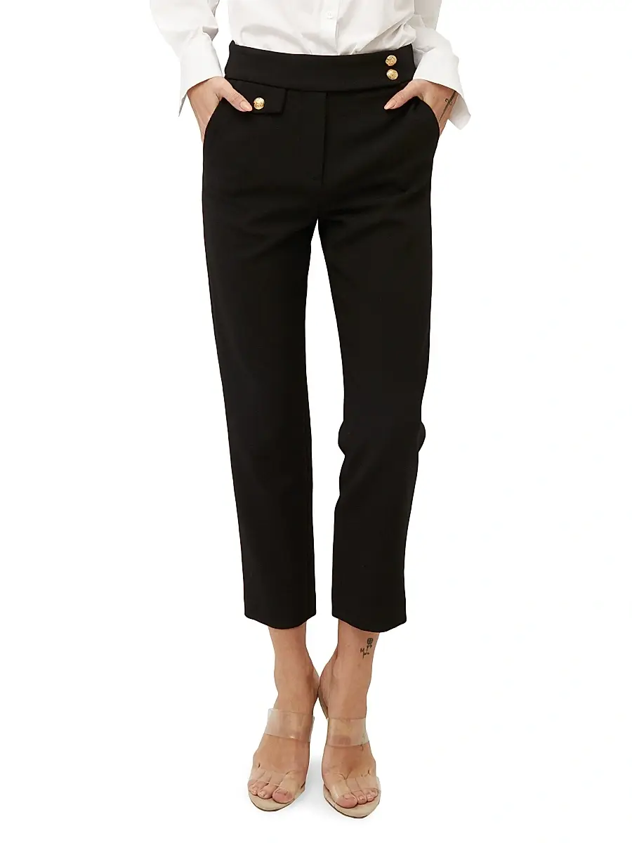 Veronica Beard Women's Renzo Straight-Leg Ankle-Crop Pants | Thumbnail 3 Veronica Beard Women's Renzo Straight-Leg Ankle-Crop Pants | Thumbnail 3