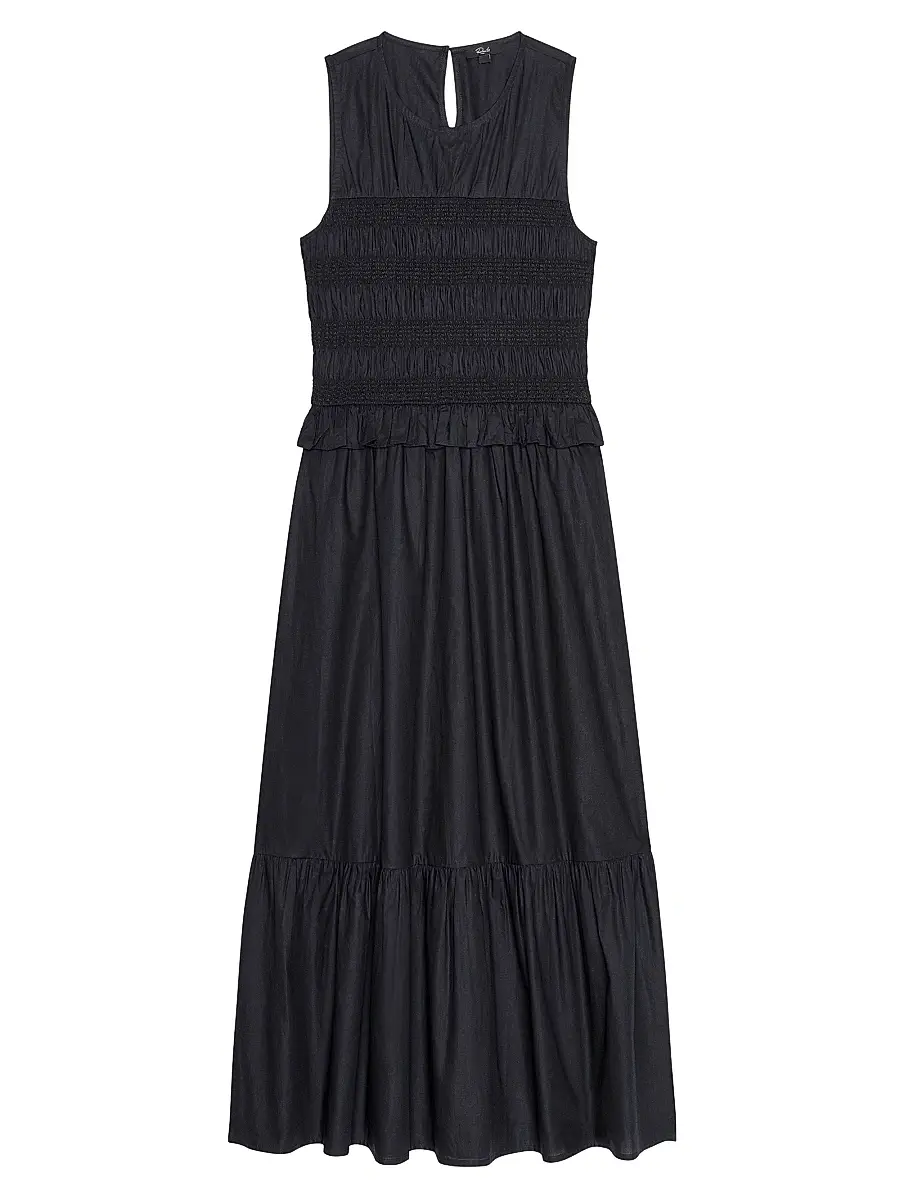 RAILS Women's Rialto Smocked Midi-Dress - Black - Size XL | Image 1 RAILS Women's Rialto Smocked Midi-Dress - Black - Size XL | Image 1
