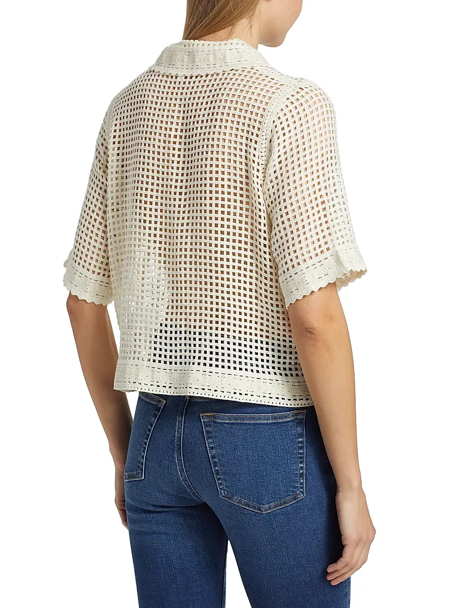 Frame Women's The Crochet Short-Sleeve Top | Thumbnail 5