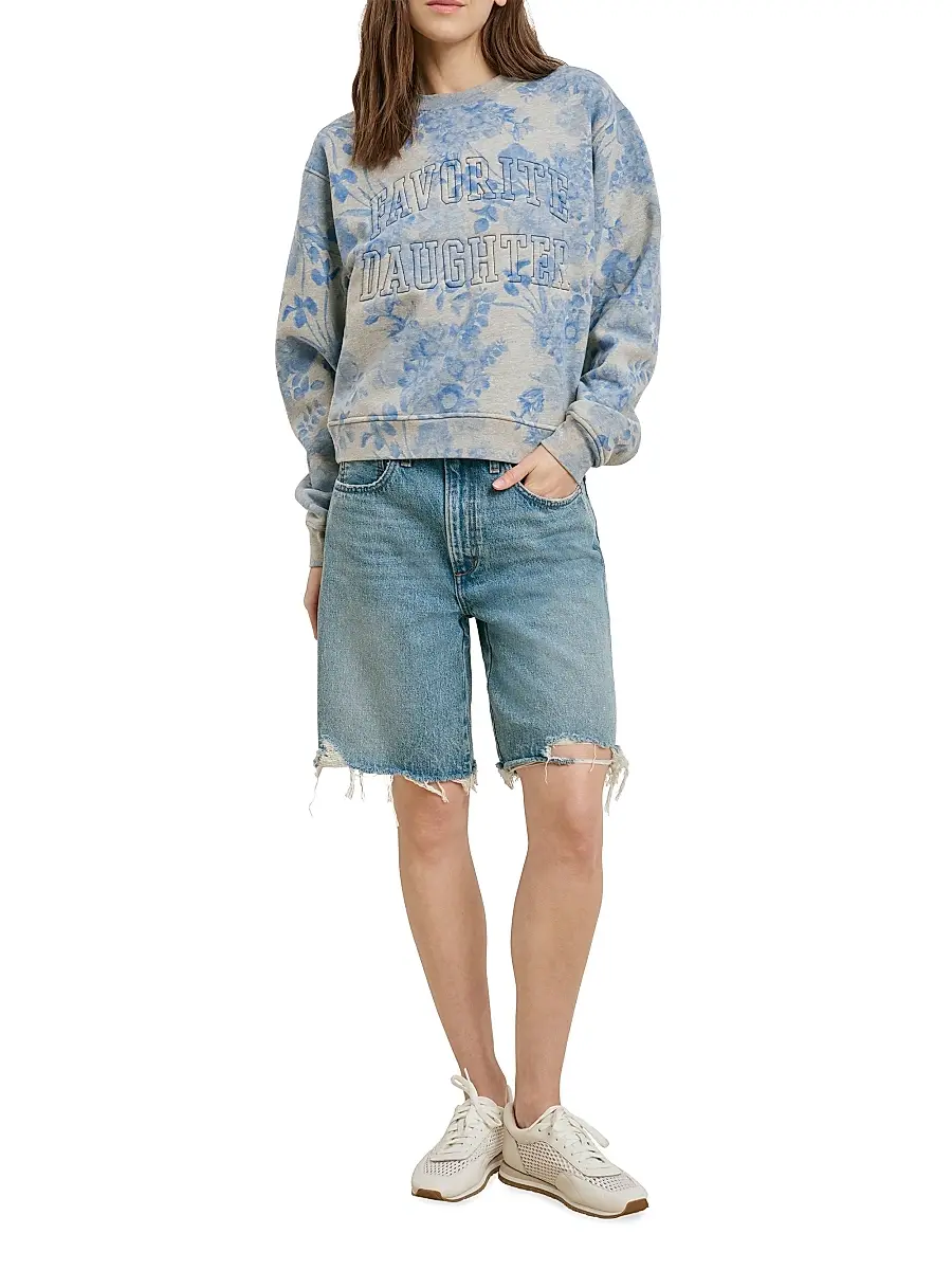 Favorite Daughter Women's The Collegiate Embossed-Logo Sweatshirt | Thumbnail 2