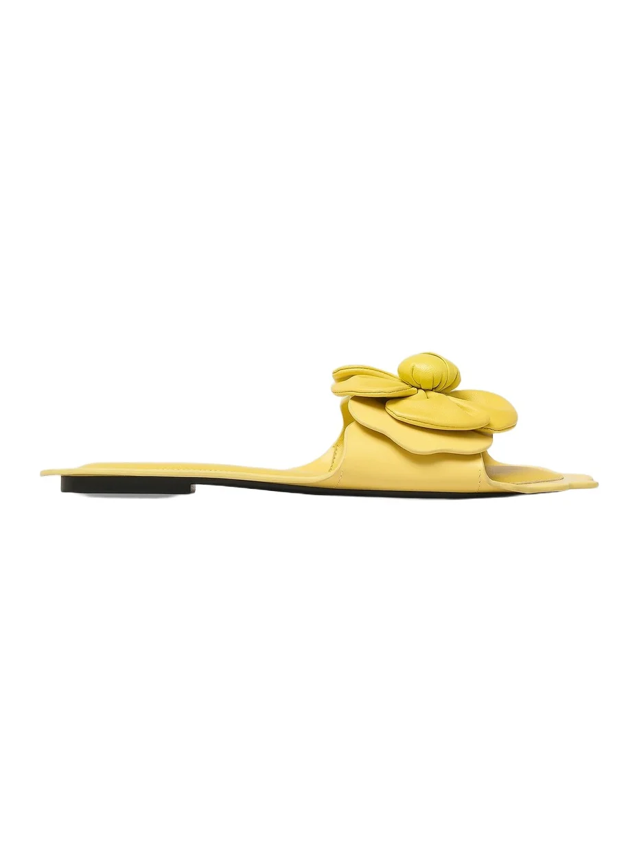 Marc Jacobs Women's The Daisy Flower-Appliqué Leather Sandals