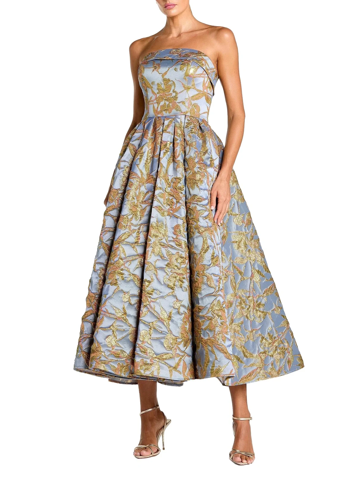 Mac Duggal Women's Floral Brocade Midi-Dress