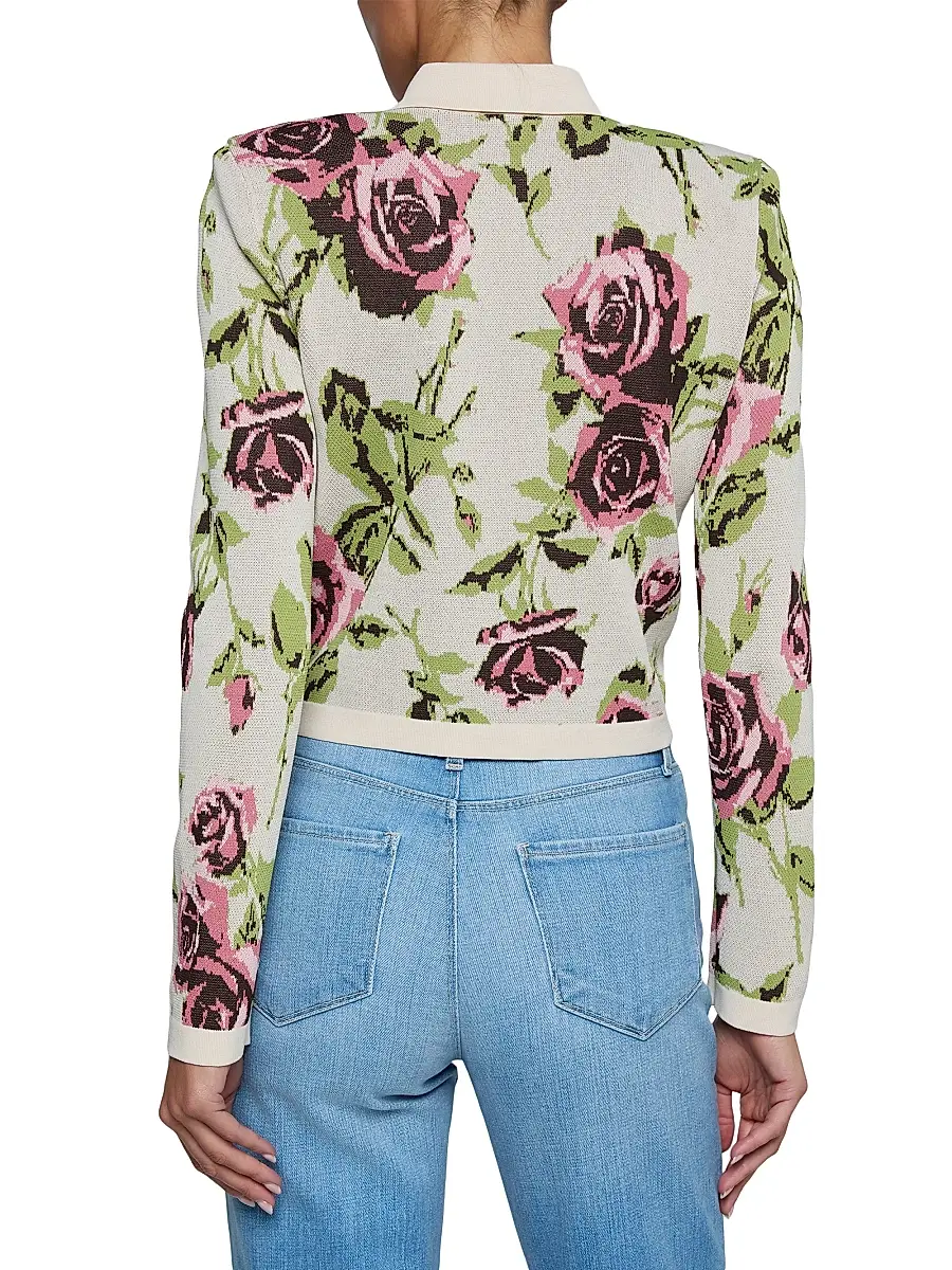 L'Agence Women's Osiris Jacquard Collared Cardigan | Thumbnail 5