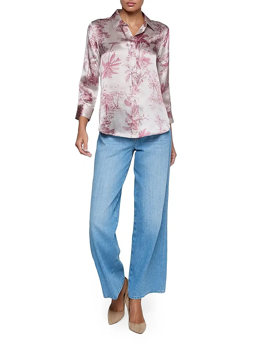 L'Agence Women's Dani Toile Silk Shirt | Thumbnail 2 L'Agence Women's Dani Toile Silk Shirt | Thumbnail 2