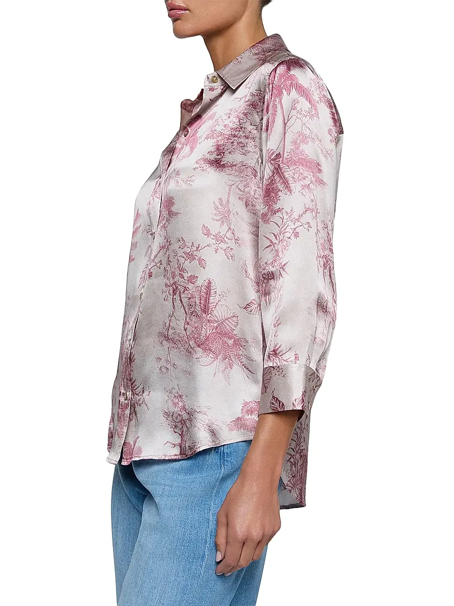 L'Agence Women's Dani Toile Silk Shirt | Thumbnail 4 L'Agence Women's Dani Toile Silk Shirt | Thumbnail 4
