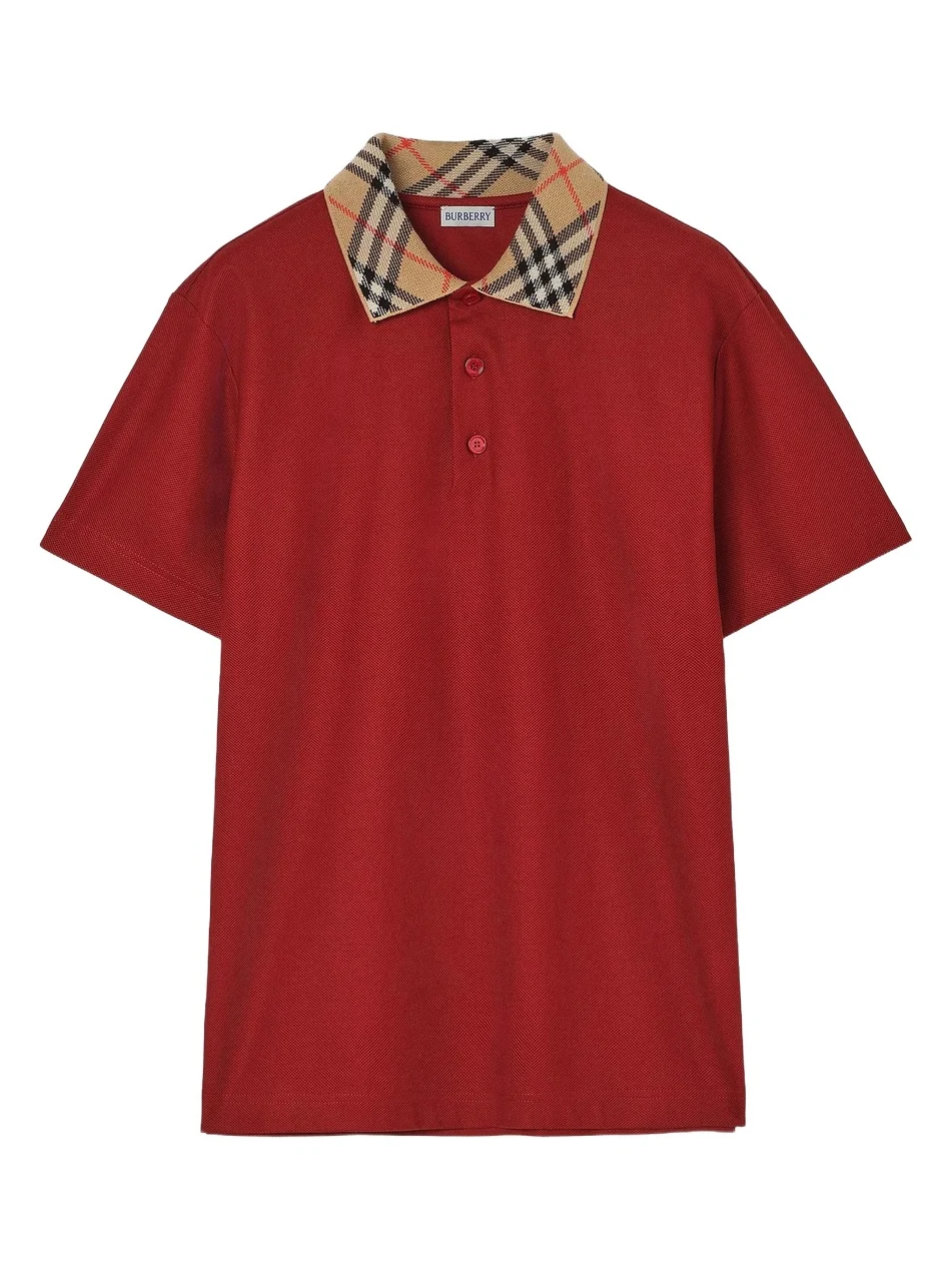Burberry Men's Evan Check Cotton Piqué Polo Shirt
