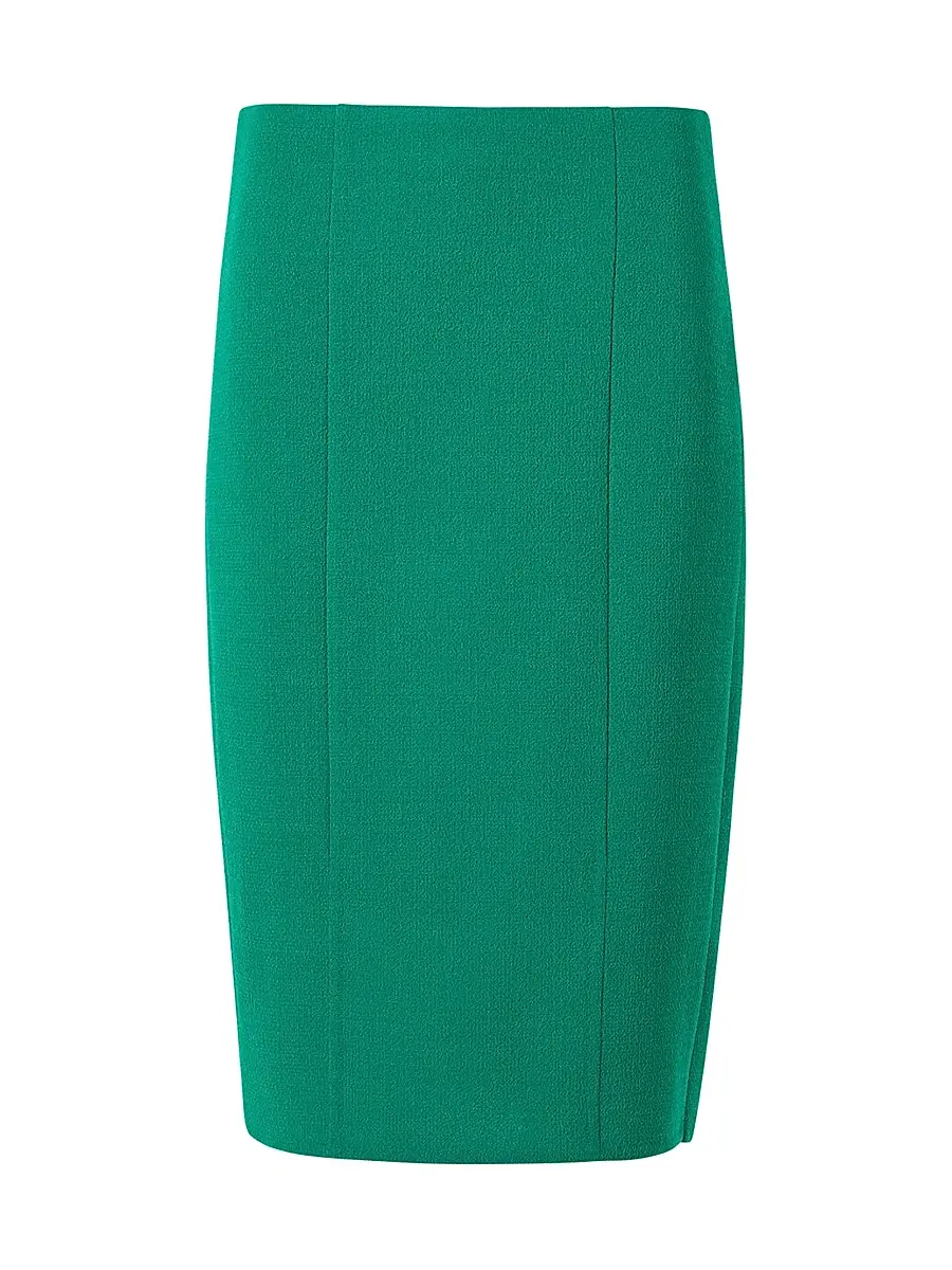 Akris Women's Double-Face Crepe Wool Pencil Skirt - Tourmaline | Image 1 Akris Women's Double-Face Crepe Wool Pencil Skirt - Tourmaline | Image 1