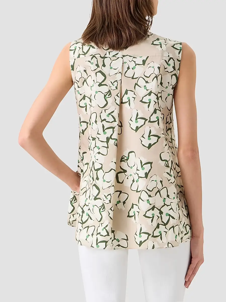 Akris punto Women's Papercut Flower Print Cotton Tunic Top | Thumbnail 3 Akris punto Women's Papercut Flower Print Cotton Tunic Top | Thumbnail 3