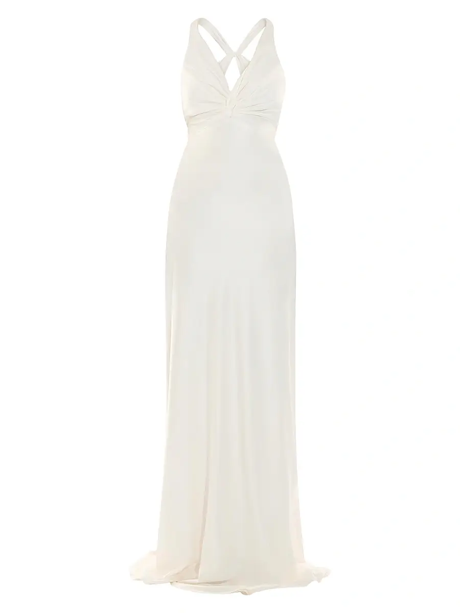Zhivago Women's Halterneck A-Line Gown - Ivory - Size 10 | Image 1 Zhivago Women's Halterneck A-Line Gown - Ivory - Size 10 | Image 1