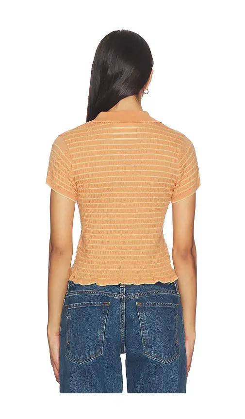 Guest In Residence Smocked Shrunken Polo | Thumbnail 3