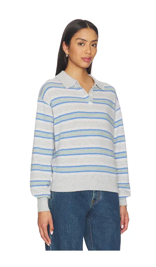 Guest In Residence Collegiate Stripe Polo | Thumbnail 2