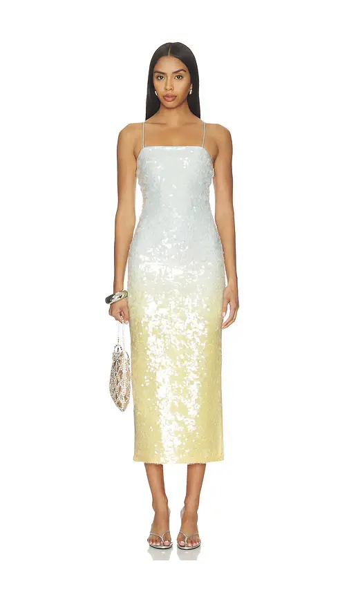 Alice + Olivia Alice + Olivia Delora Sequin Strapless Midi Dress | Thumbnail 2 Alice + Olivia Alice + Olivia Delora Sequin Strapless Midi Dress | Thumbnail 2
