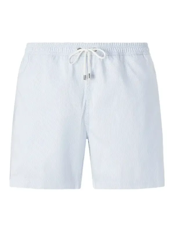 Straight-Leg Mid-Length SEAQUAL® Swim Shorts - Men
