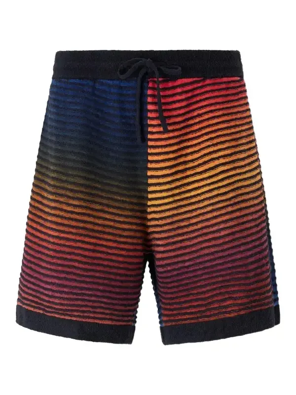 Paula's Ibiza Straight-Leg Striped Cotton-Blend Shorts - Men