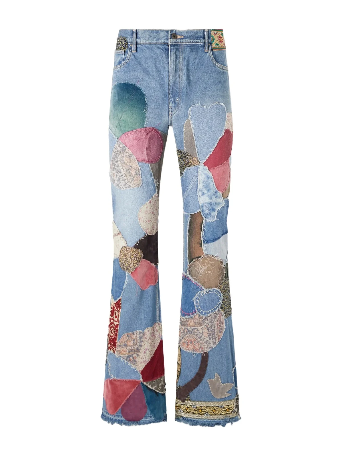 KAPITAL Rat Flared Patchwork Frayed Jeans - Men