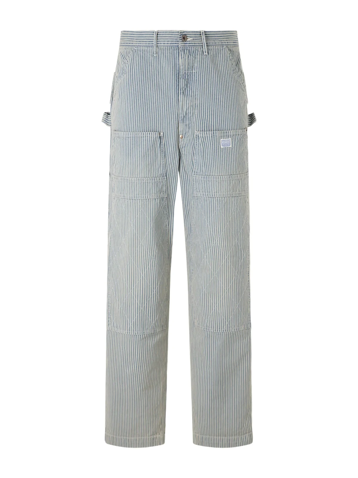 KAPITAL Liberty Hickoree Lumber Straight-Leg Striped Cotton-Canvas Trousers - Men