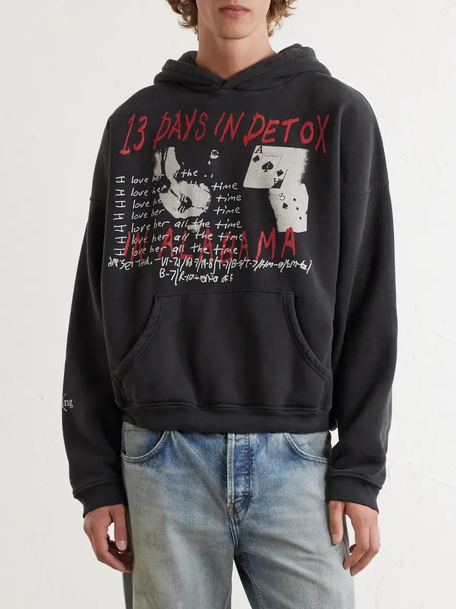 Enfants Riches Déprimés 13 Days In Detox Printed Cotton-Jersey Hoodie - Men | Thumbnail 3 Enfants Riches Déprimés 13 Days In Detox Printed Cotton-Jersey Hoodie - Men | Thumbnail 3