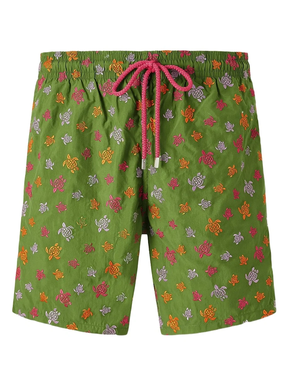 Mistral Straight-Leg Mid-Length Embroidered Swim Shorts - Men Mistral Straight-Leg Mid-Length Embroidered Swim Shorts - Men