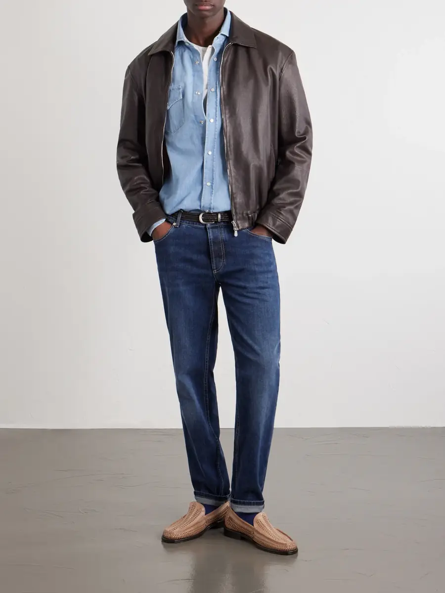 Brunello Cucinelli Denim Shirt - Men | Thumbnail 2 Brunello Cucinelli Denim Shirt - Men | Thumbnail 2