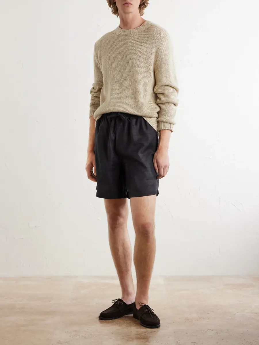 Saman Amel Straight-Leg Silk Shorts - Men | Thumbnail 2 Saman Amel Straight-Leg Silk Shorts - Men | Thumbnail 2