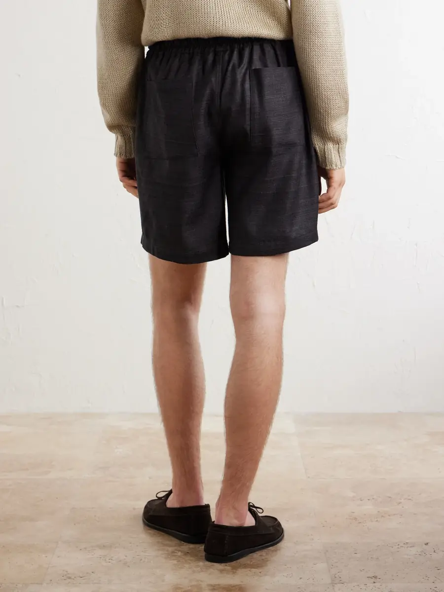 Saman Amel Straight-Leg Silk Shorts - Men | Thumbnail 4 Saman Amel Straight-Leg Silk Shorts - Men | Thumbnail 4