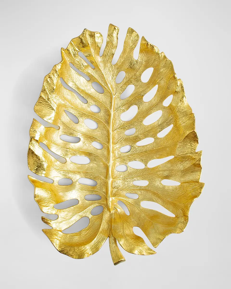 Michael Aram Golden Monstera Centerpiece | Thumbnail 3 Michael Aram Golden Monstera Centerpiece | Thumbnail 3