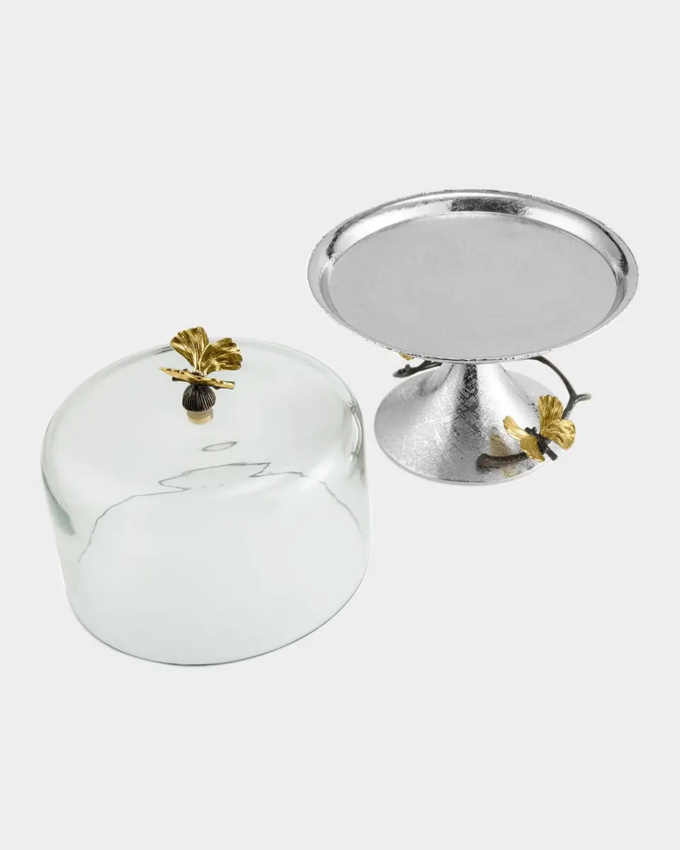 Michael Aram Butterfly Ginkgo Pastry Dish with Dome | Thumbnail 2 Michael Aram Butterfly Ginkgo Pastry Dish with Dome | Thumbnail 2